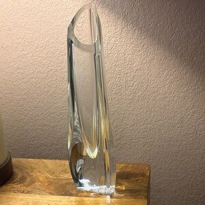 Baccarat Clear Crystal Vase Rose Bud